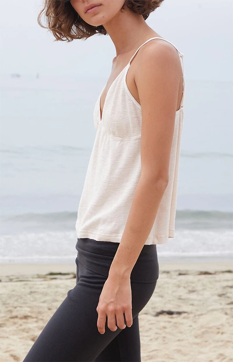 John Galt Pink Tiffany Contrast Tank Top