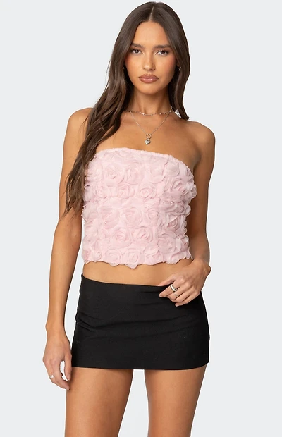 Edikted Rosee Textured Floral Corset