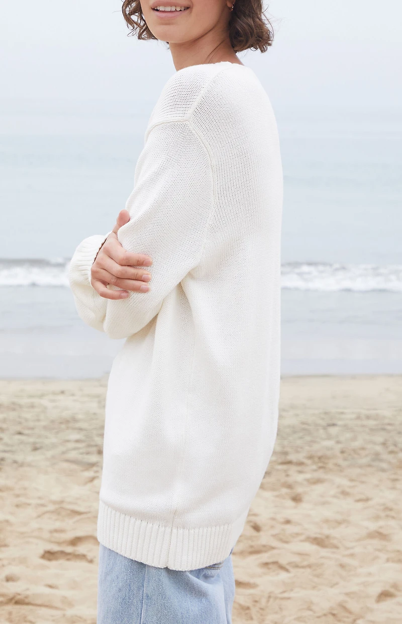 John Galt White & Green Nico 14 Sweater