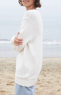 John Galt White & Green Nico 14 Sweater