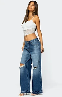 Edikted Mylah Lacey Asymmetric Tank Top