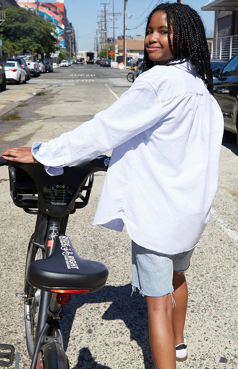 John Galt Striped Stephanie Button Down Shirt