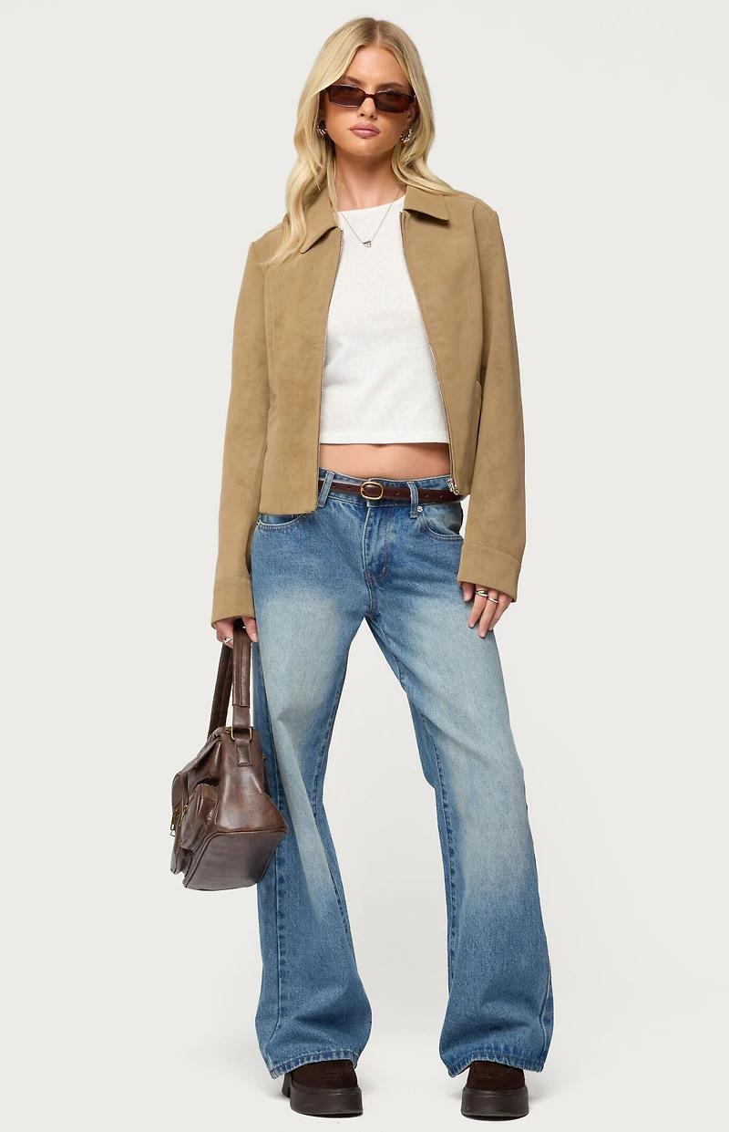 Edikted Cozette Faux Leather Jacket