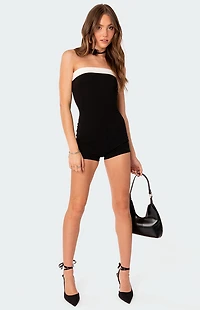 Edikted Priyah Contrast Fold Over Romper