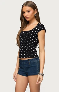 Edikted Mookie Polka Dot Top