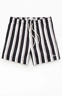 Pacsun Basket Dark Striped 4.5" Swim Trunks