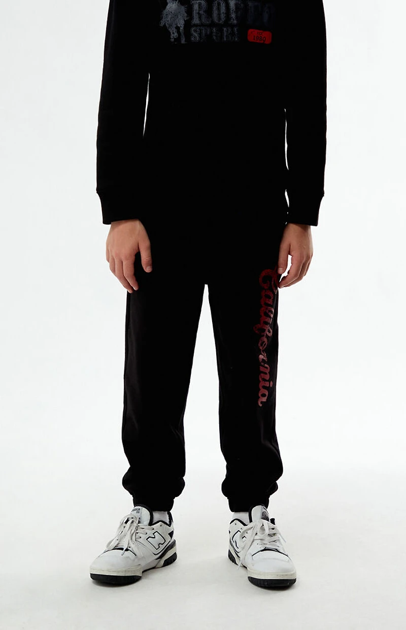 Pacsun Kids Black California Jogger Sweatpants