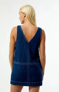 Rhythm Cece Contrast Stitch Denim Mini Dress