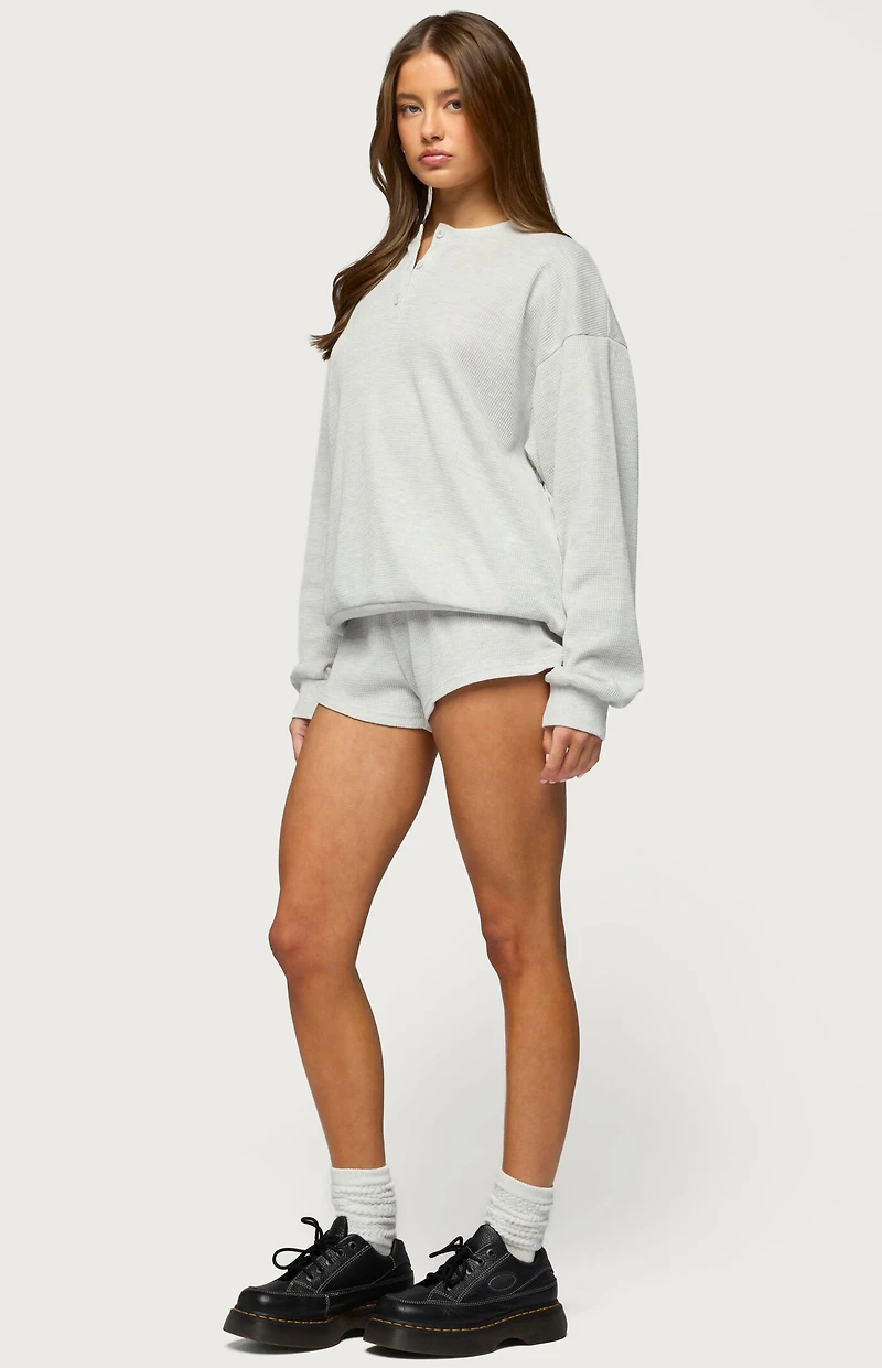 Edikted Baila Waffle Shorts