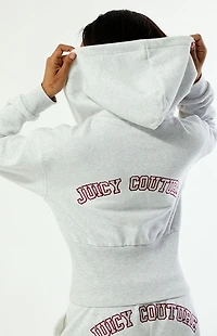 Juicy Couture V-Neck Corset Zip Up Hoodie