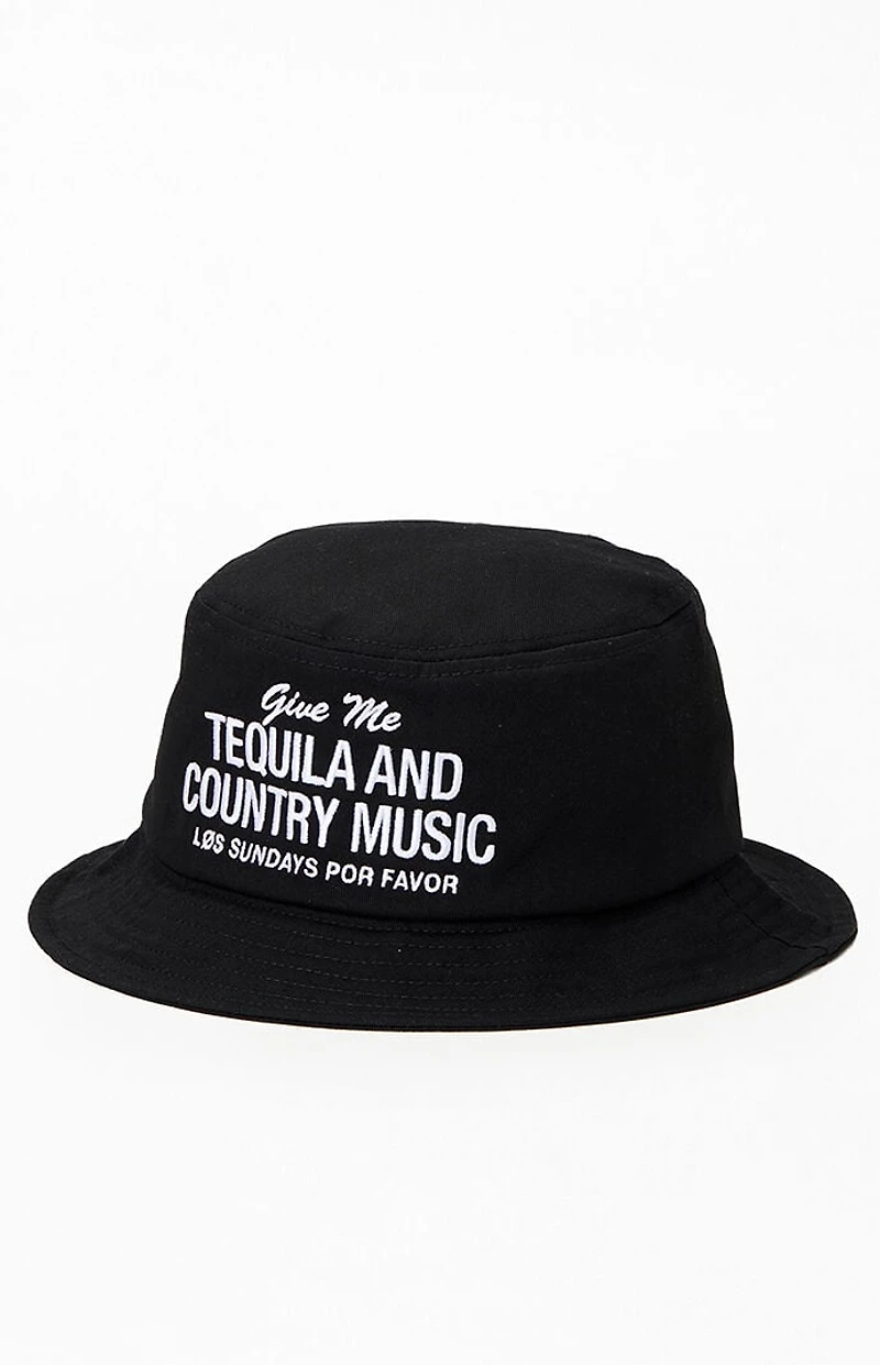 Los Sundays Black Tequila and Country Music Bucket Hat