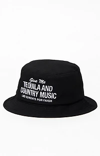 Los Sundays Black Tequila and Country Music Bucket Hat