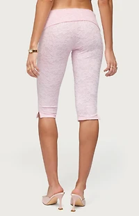 Edikted Talisa Foldover Lace Capri Pants