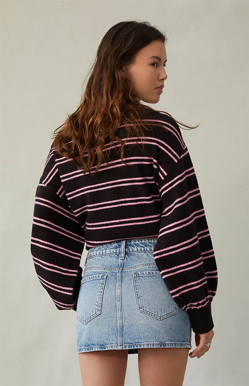 Pacsun Bella Stretch Medium Indigo Mid Rise Denim Mini Skirt