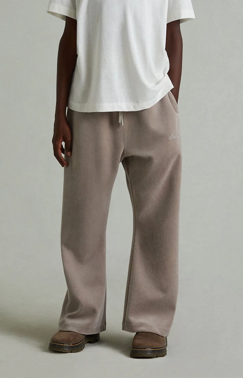 Fear of God ESSENTIALS Kids Smoke Grey Velour Flare Sweatpants