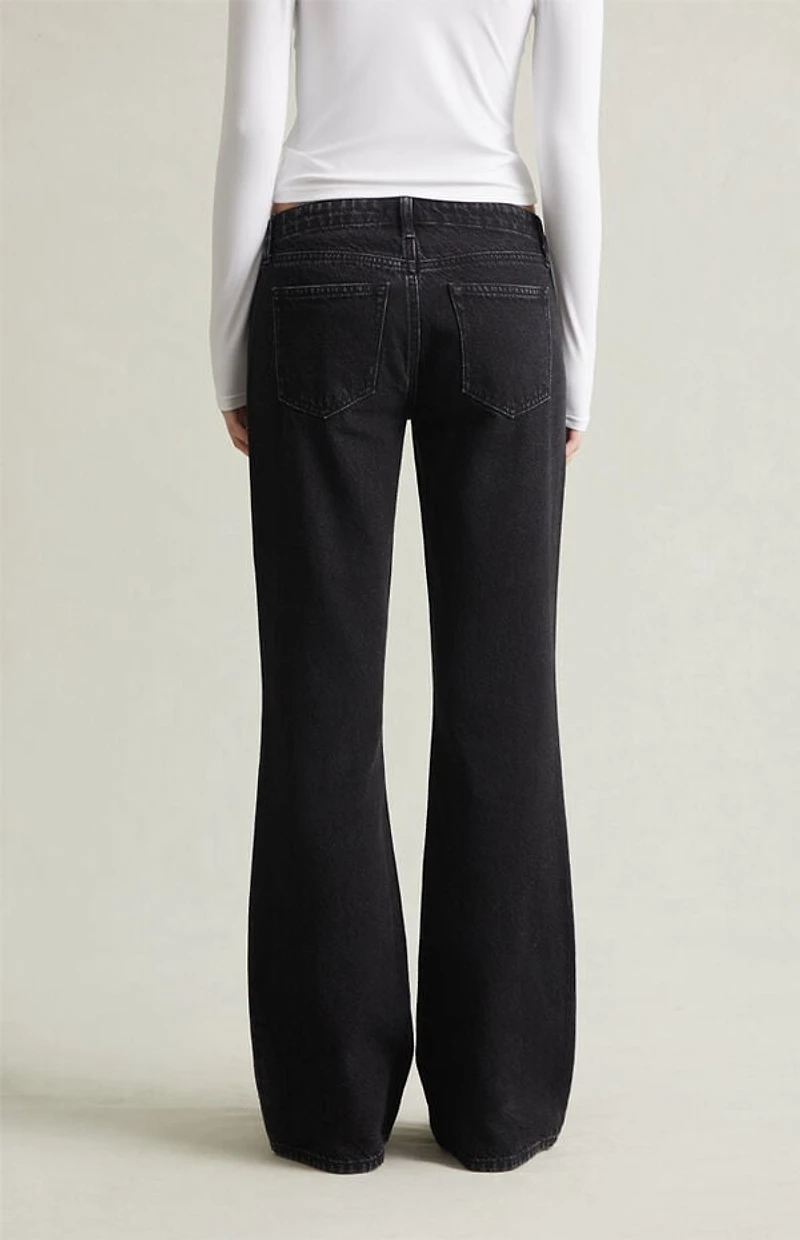 Pacsun Jade Low Rise Bootcut Jeans Lace-Up Black