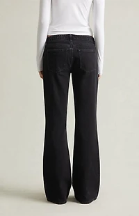 Pacsun Jade Low Rise Bootcut Jeans Lace-Up Black