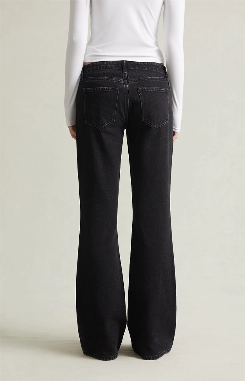 Pacsun Jade Low Rise Bootcut Jeans Lace-Up Black