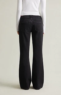 Pacsun Jade Low Rise Bootcut Jeans Lace-Up Black