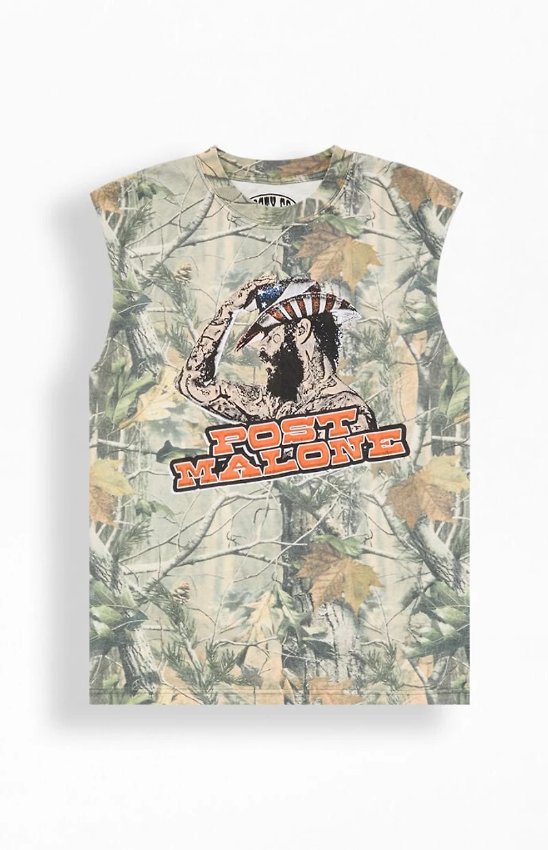 Post Malone Camo Cutoff T-Shirt