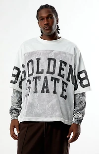 Pacsun Golden State Mesh Jersey 2fer Long Sleeve T-Shirt