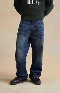 RARE DNM EDIT Dark Indigo Distressed Baggy Jeans