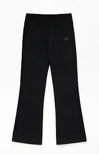 adidas Kids Black 3 Stripe Flare Pants