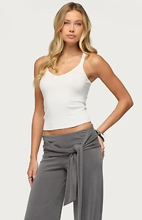 Edikted Juliena Ribbed V-Neck Tank Top