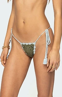 Edikted Crochet String Bikini Bottom