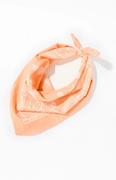 LA Hearts Orange Paisley Bandana