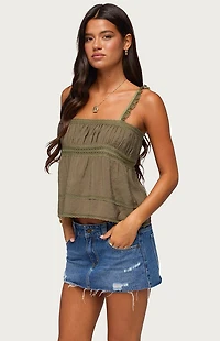 Edikted Mable Lacey Tank Top