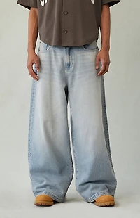 Pacsun Ryder Ultra Baggy Jeans Light Blue Tint