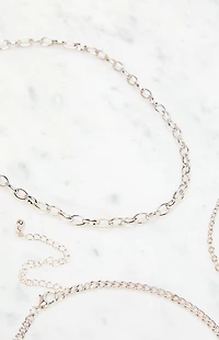 LA Hearts Cross Heart Layered Necklace