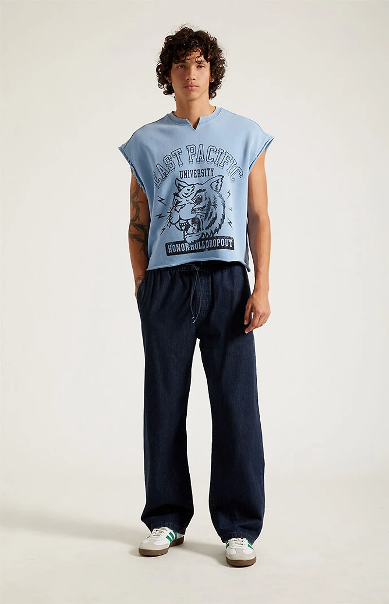 Pacsun Dark Blue Straight Drawstring Pants