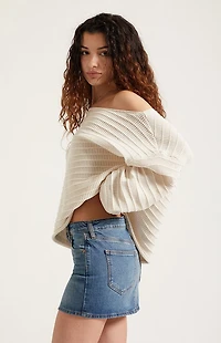 Pacsun Bella Stretch Dark Indigo Mid Rise Denim Mini Skirt