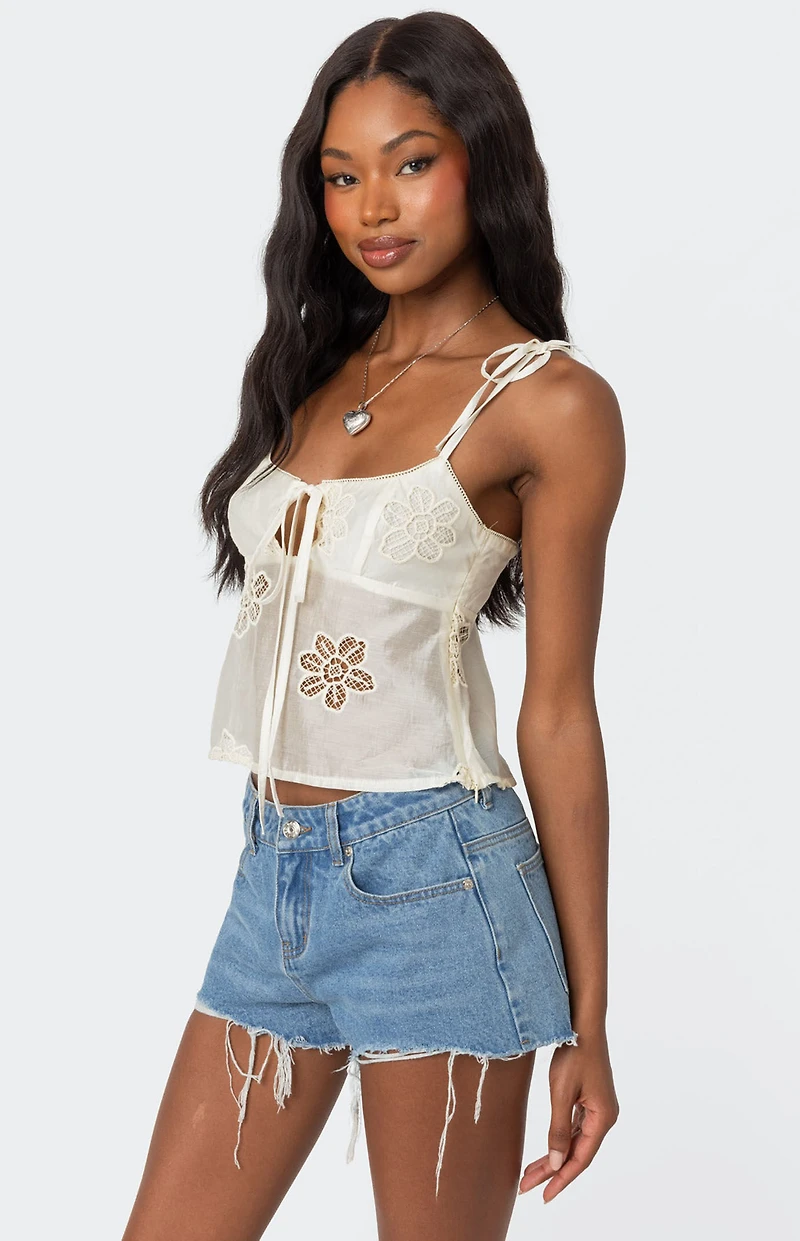 Edikted Airy Embroidered Top