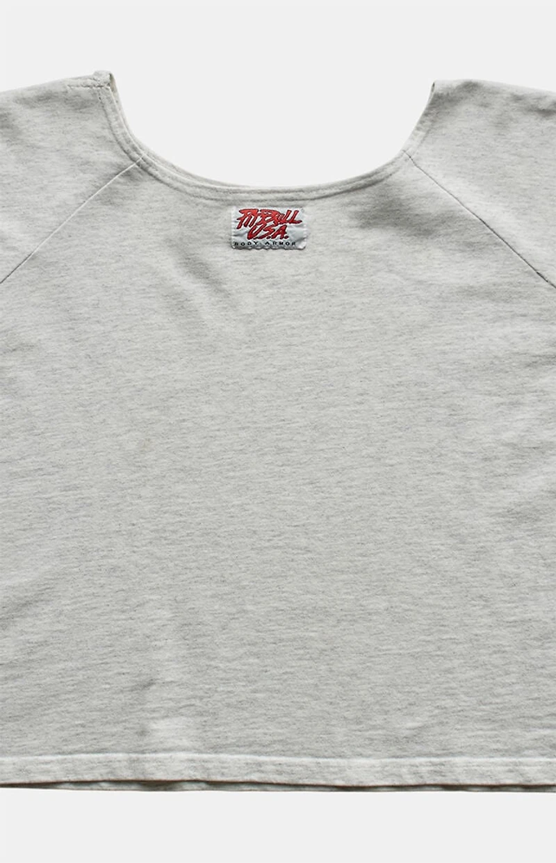 PS VINTAGE 80s Pitbull Gym Cropped Graphic Top