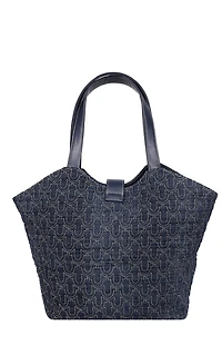 True Religion Dark Denim Horseshoe Charm Tote Bag