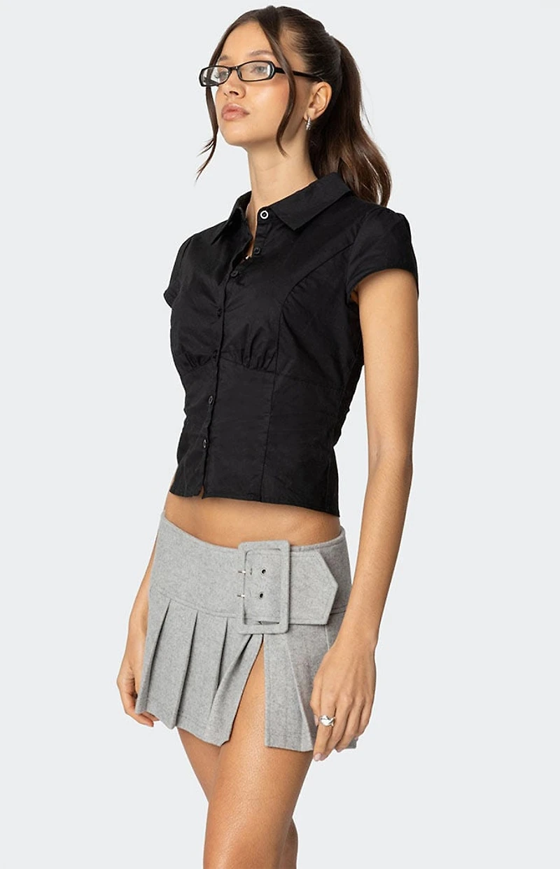 Edikted Massie Tailored Button Up Shirt