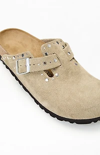 Birkenstock Women's Boston Rivets Clog Taupe