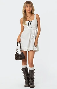 Edikted Eyelet Frill Mini Dress