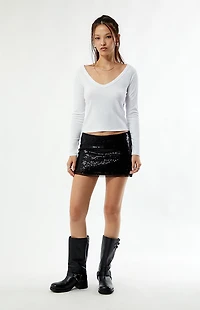 Your Favorite Kylie V-Neck Ribbed Long Sleeve Top