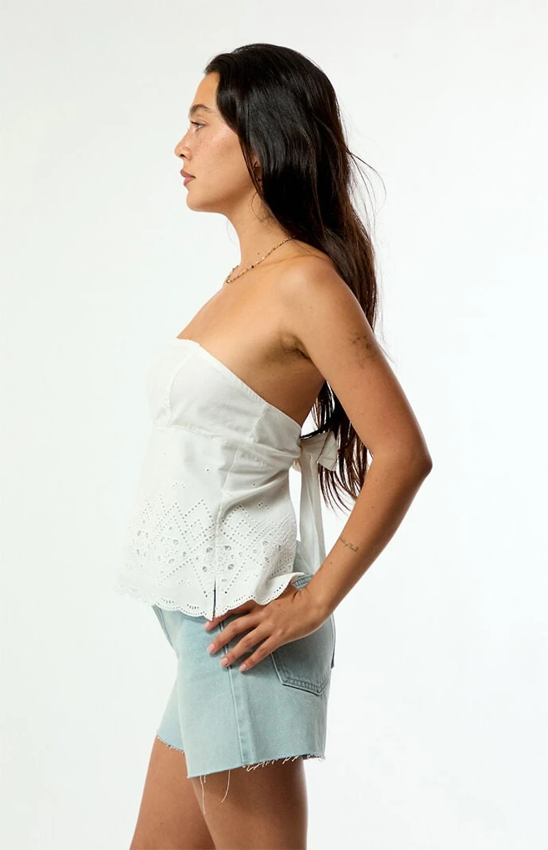 Beverly and Beck Naomi Patchwork Tie Back Tube Top