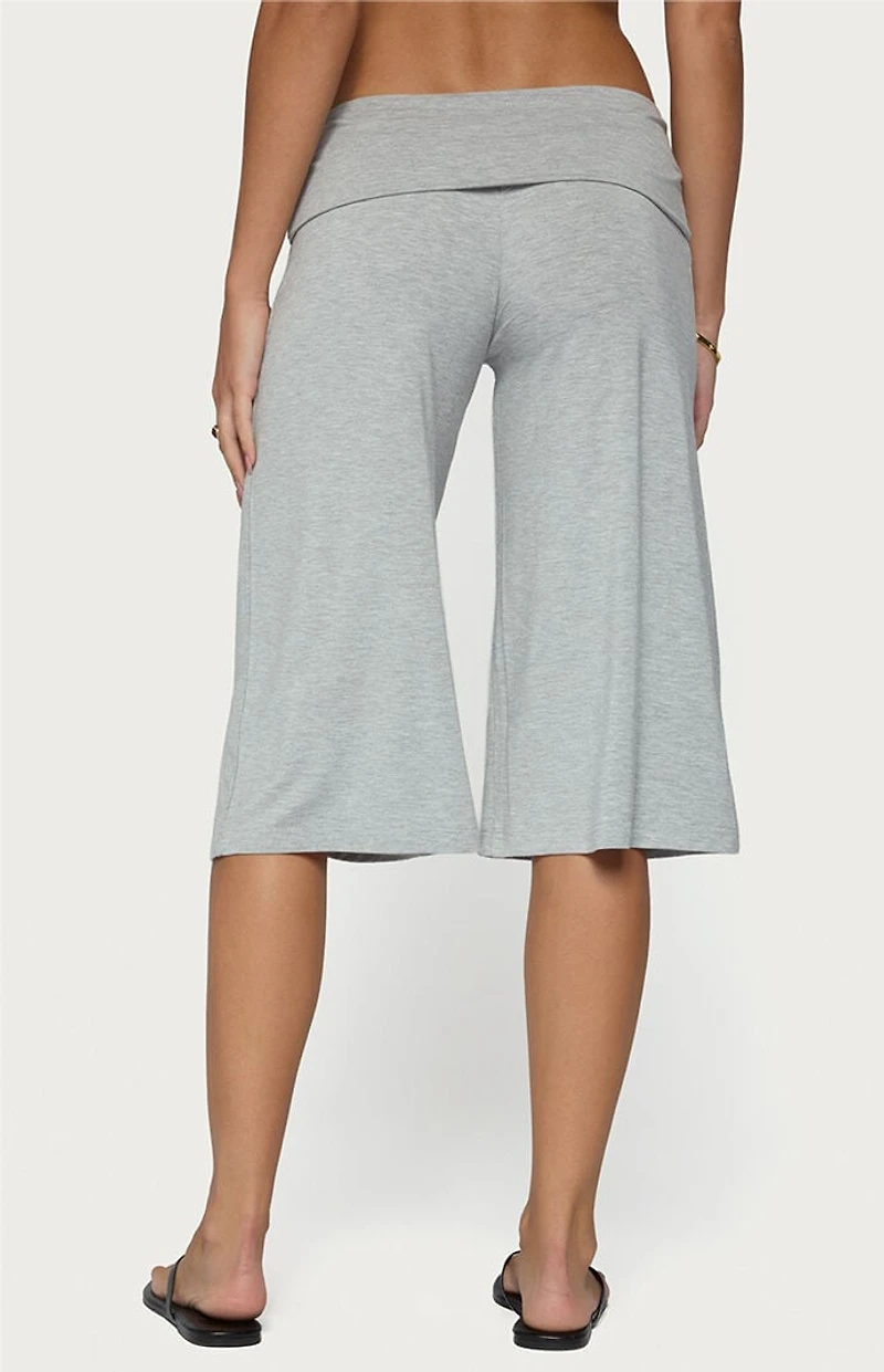 Edikted Shirly Wide Leg Foldover Capri Pants