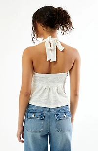 Your Favorite Isabel Floral Crochet Halter Top