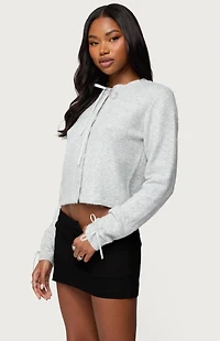 Edikted Vickie Ribbon Knit Cardigan