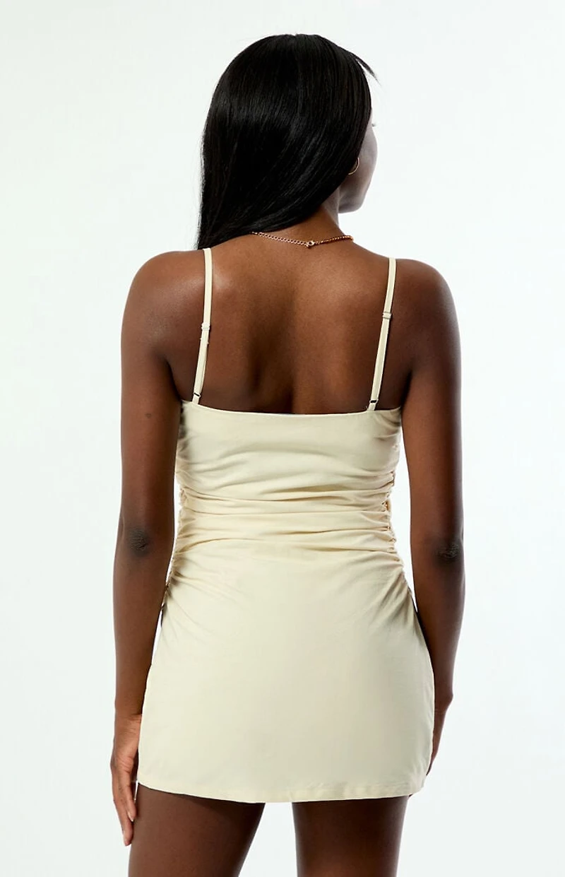 Your Favorite Katie Beaded Linen Mini Dress