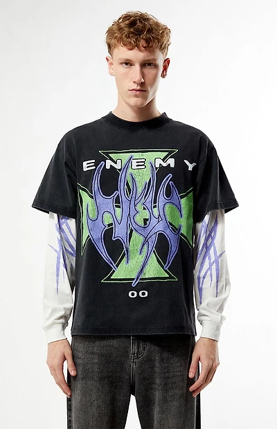 Enemy NYC No Life 2fer Long Sleeve T-Shirt