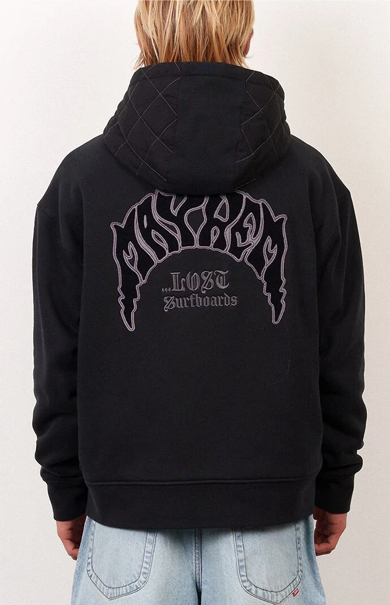 LOST Black Mayhem Heavyweight Full Zip Hoodie