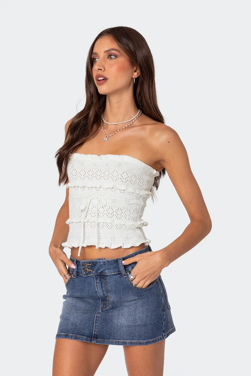 Edikted Cecily Strapless Knit Top